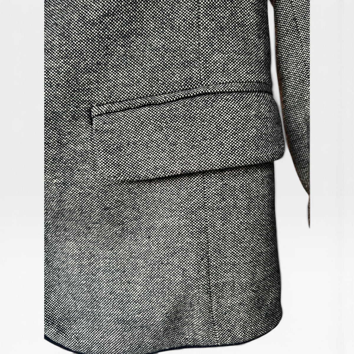 Gap - The Academy Blazer - Gray Wool Blend Tweed Blazer - Elbow Patches, Size 0