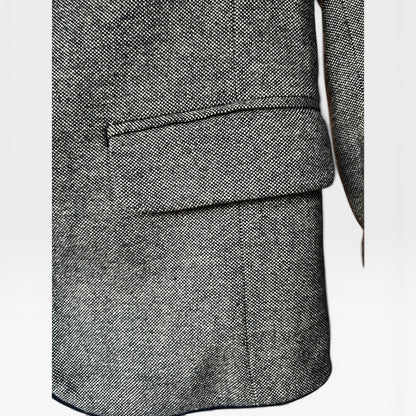Gap - The Academy Blazer - Gray Wool Blend Tweed Blazer - Elbow Patches, Size 0