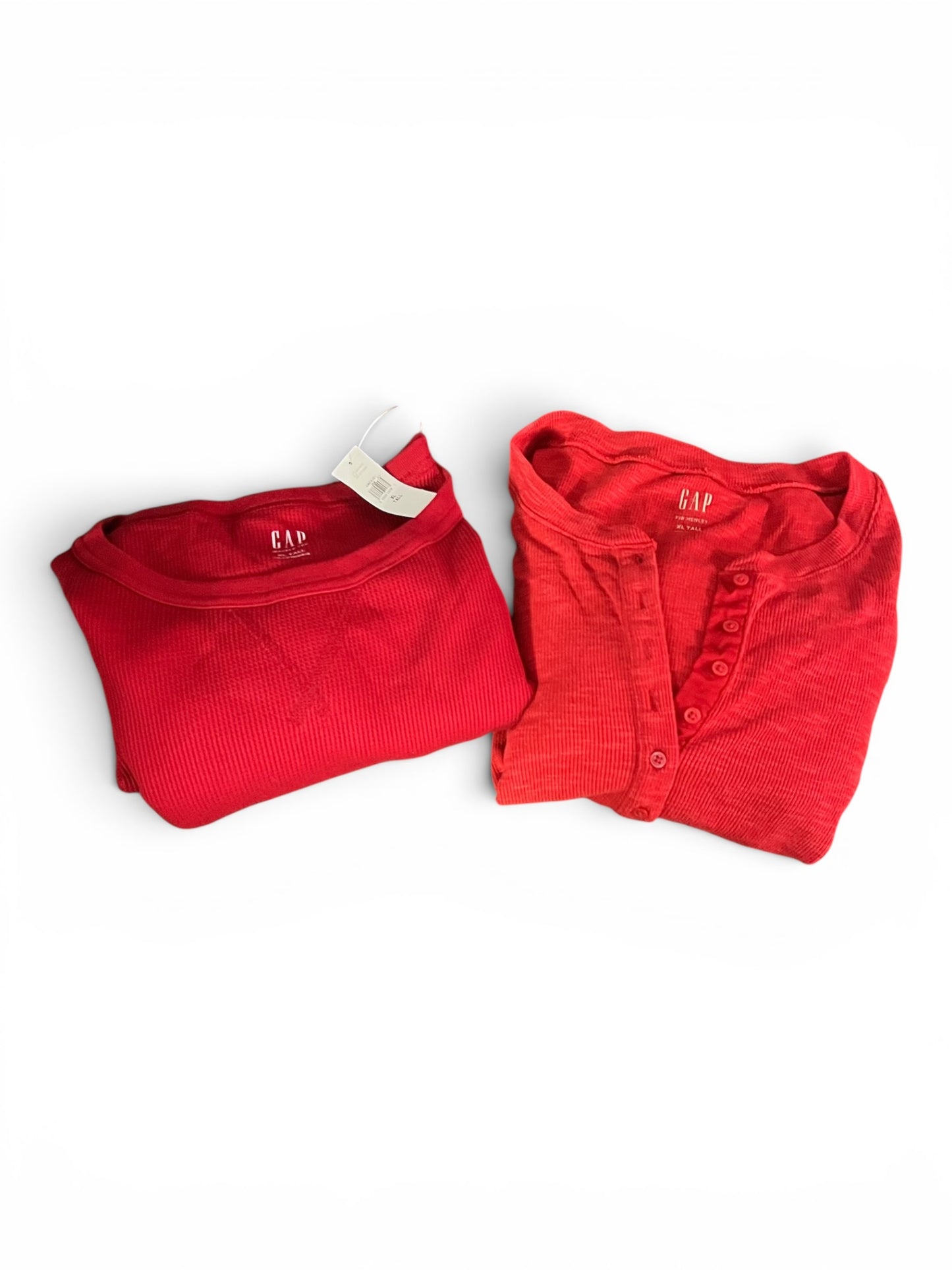 NWT Gap Waffle Tee & EUC Gap Waffle Henley - Bundle of Two  - XL Tall
