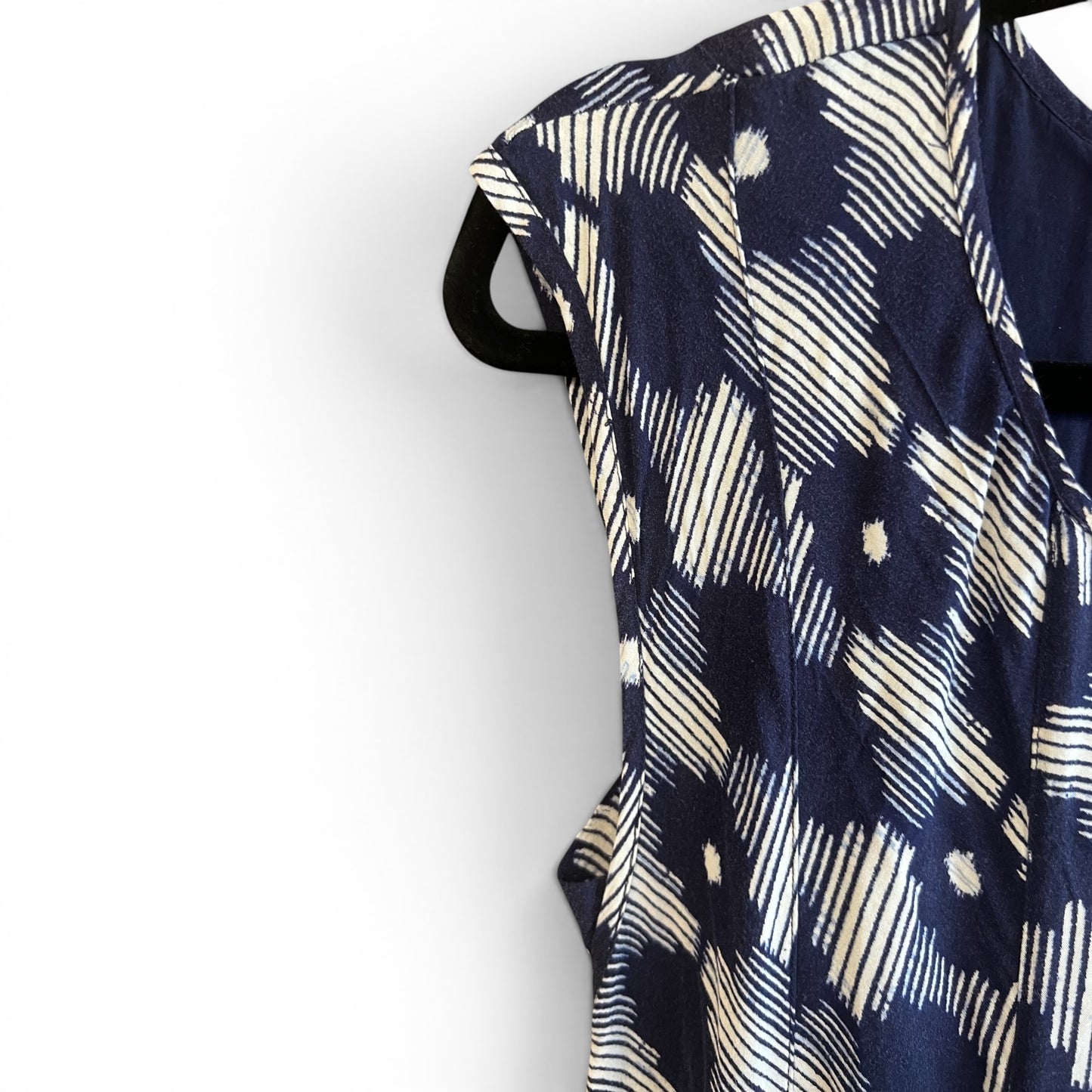 Anthropologie || Maeve Navy Blue Multi Pattern T-Shirt Dress, size xs