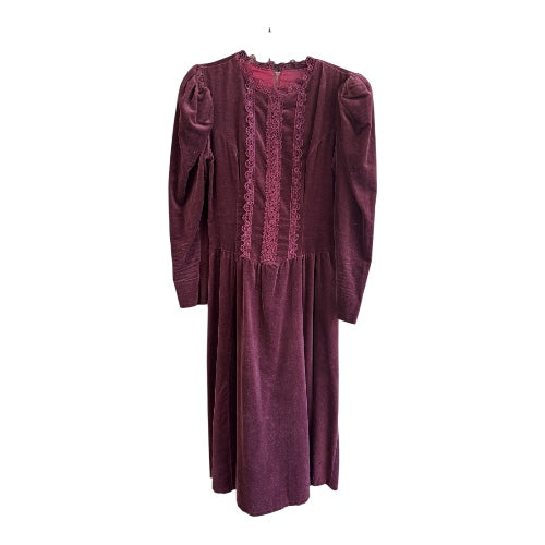 Vintage 70’s Burgundy Gunne Sax Dress, size s