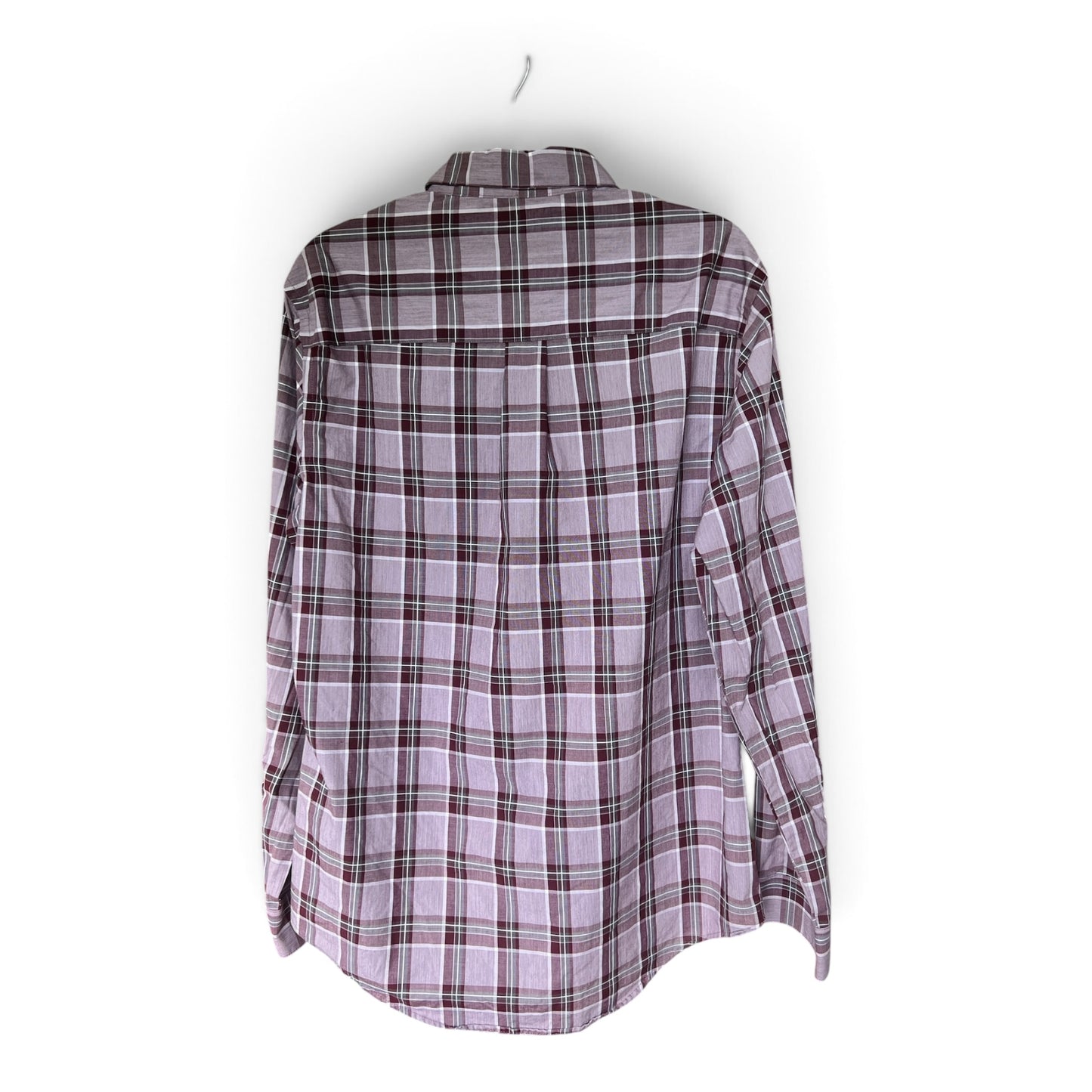 Van Heusen Men’s Casual Button-Down Plaid Dress Shirt, Size M