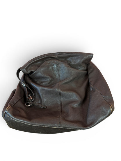 Y2K D&G Dolce & Gabbana Brown Leather Slouchy Hobo Bag