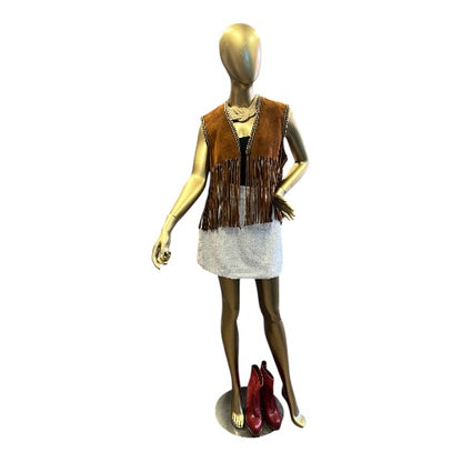 Vintage Suede Fringe Vest