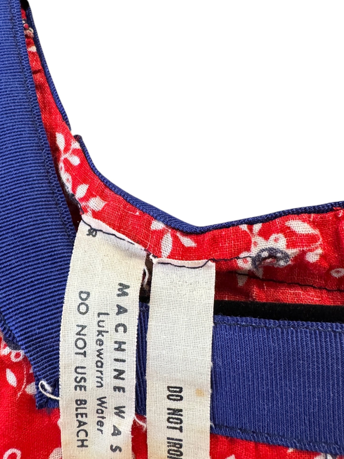 Vintage Prairie Apron Dress With Floral Print, size s