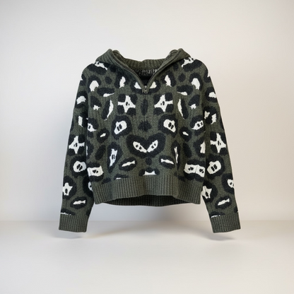Zadig & Voltaire Cropped Wool Green Sweater, size m/l