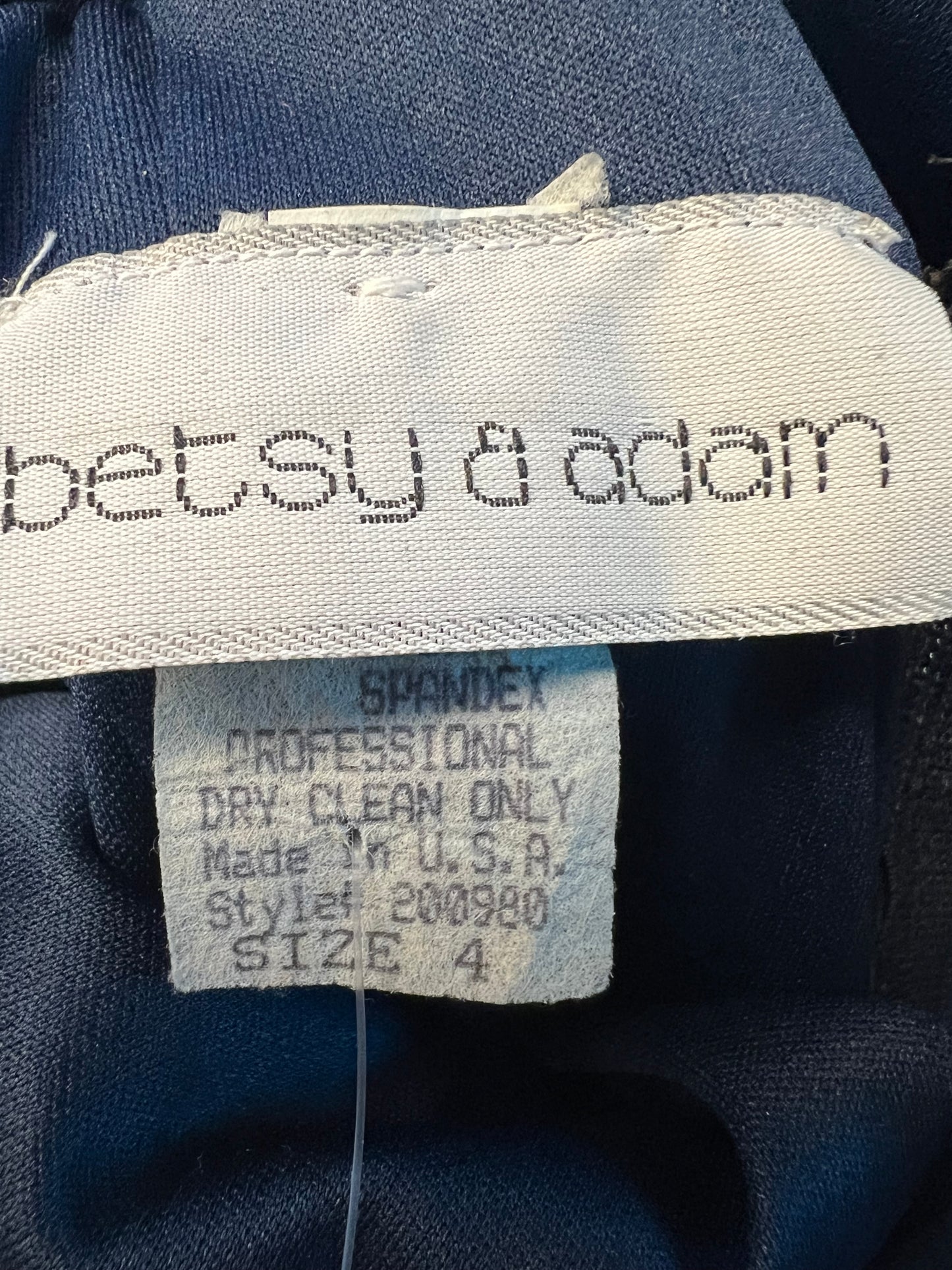 Betsy and Adam Vintage 90s Blue Sparkly Mini Dress, size 4