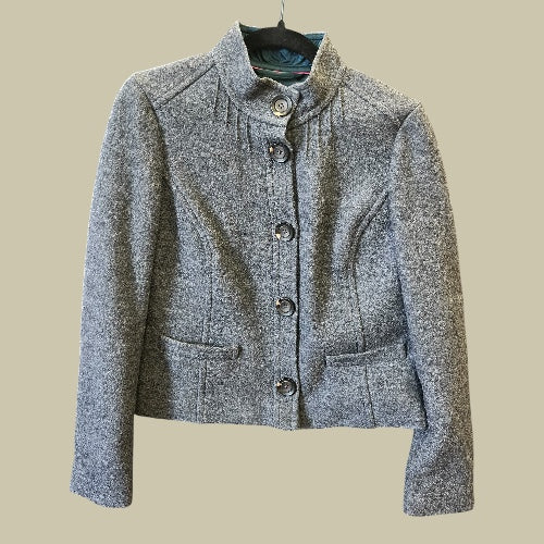 Boden Short Gray Wool Coat, size 10