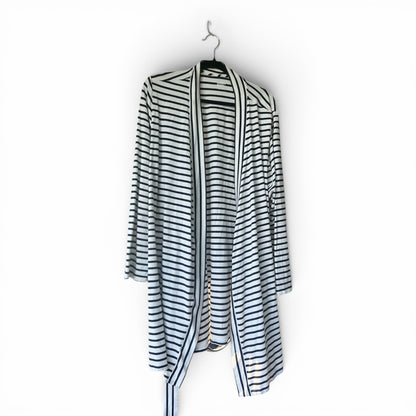 Lands End Black and White Striped EUC, Size L/XL