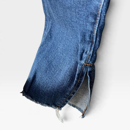 Loft Jeans, Artistically Mended Knee, Skinny With Ankle Vents, Size 27/4