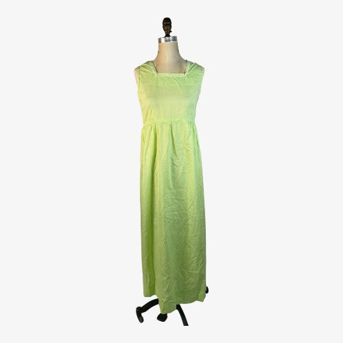 Apple Green 70s Prairie Dress, size small