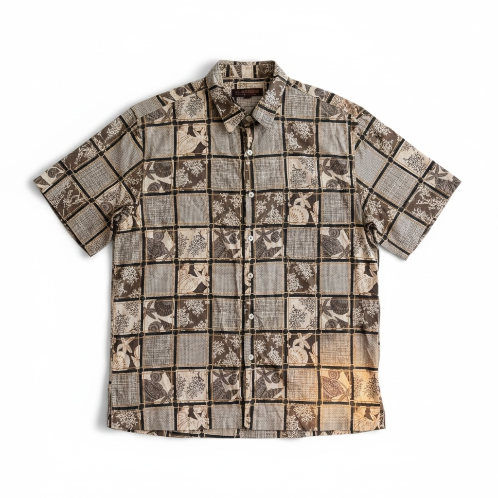 Tori Richard Vintage Men’s Aloha Casual Button Up Shirt, Size L