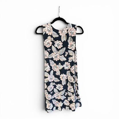 Loft Floral Mini Swing Dress, size petite small