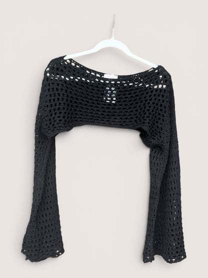 NWT Free People Black Knit Shrug, size m/l