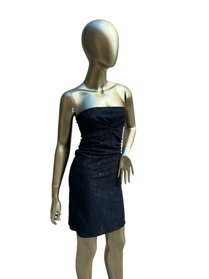 Vivienne Tam Vintage Black Lace Strapless Tube Dress, size 0