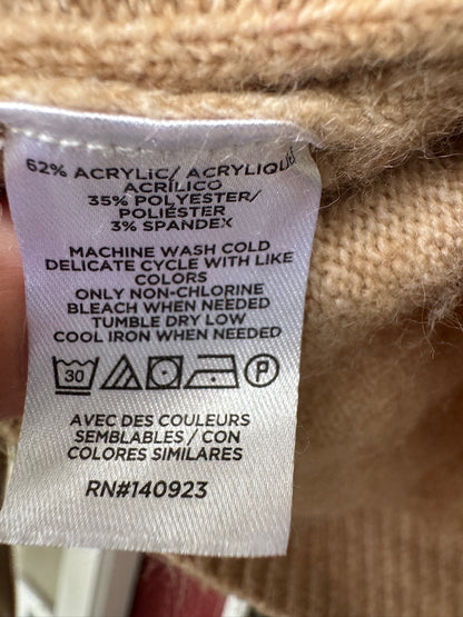 Loft Cowl Neck Beige Sweater, Neutral, Size Medium