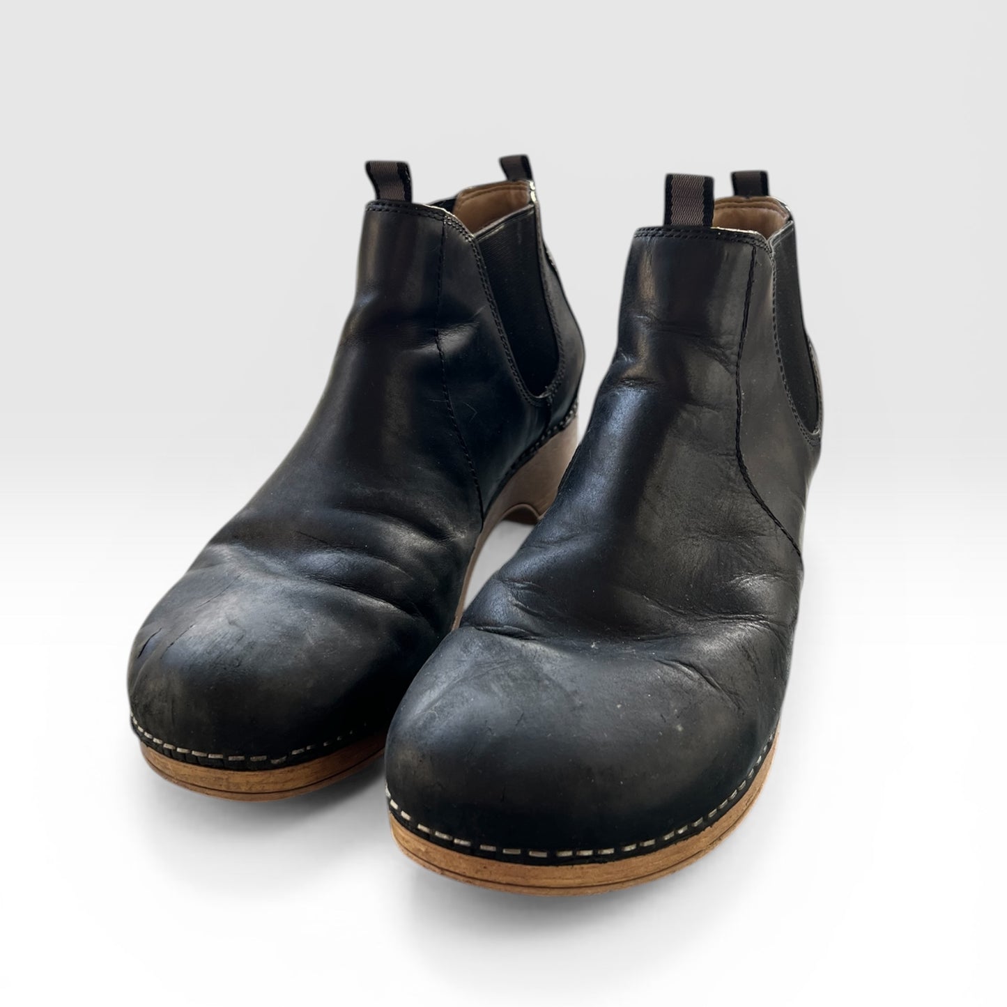 Dansko Clog Boots, Black Leather, size 41 (10)