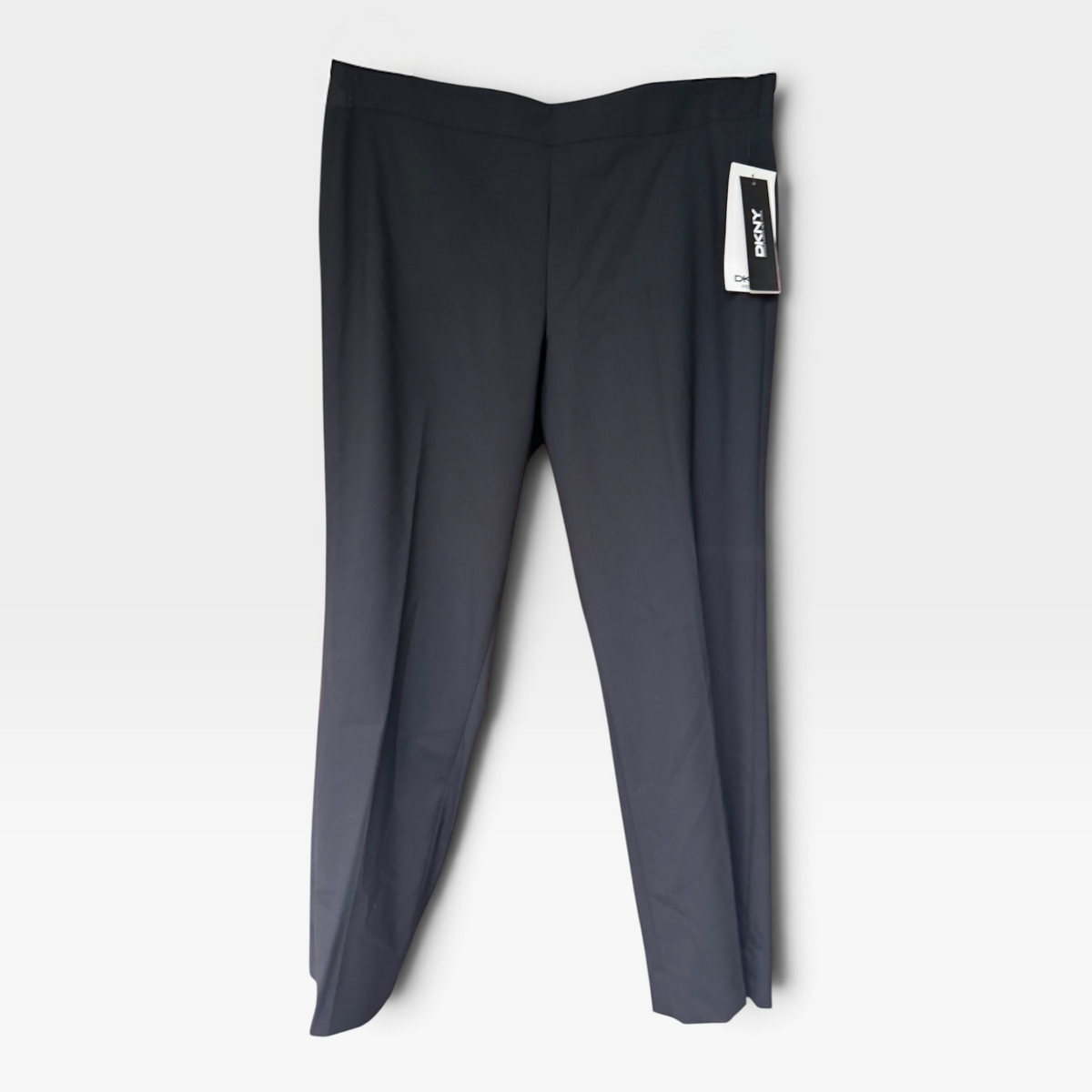 NWT DKNY Perry Black Slim Fit Cropped Trousers, Size 14