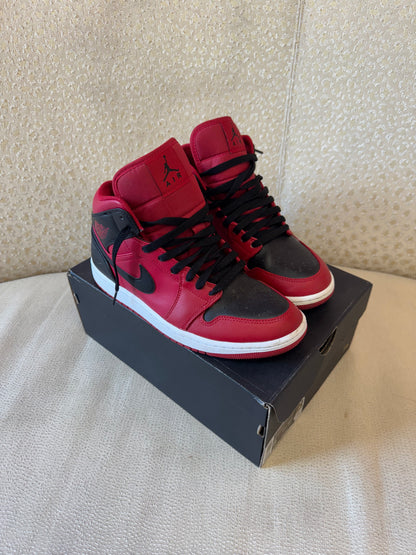 Nike Air Jordan 1, Red, Black, White size 8