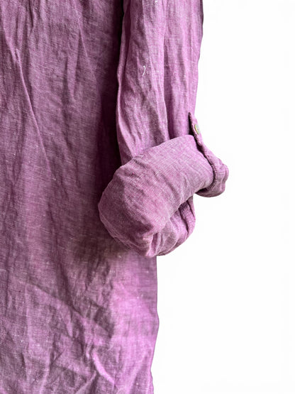 Sigrid Olsen 100% Linen Lavender Button Up Camp Shirt, size 3x