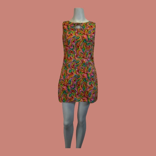 Vintage 60s Psychedelic Romper (Shorts), size small