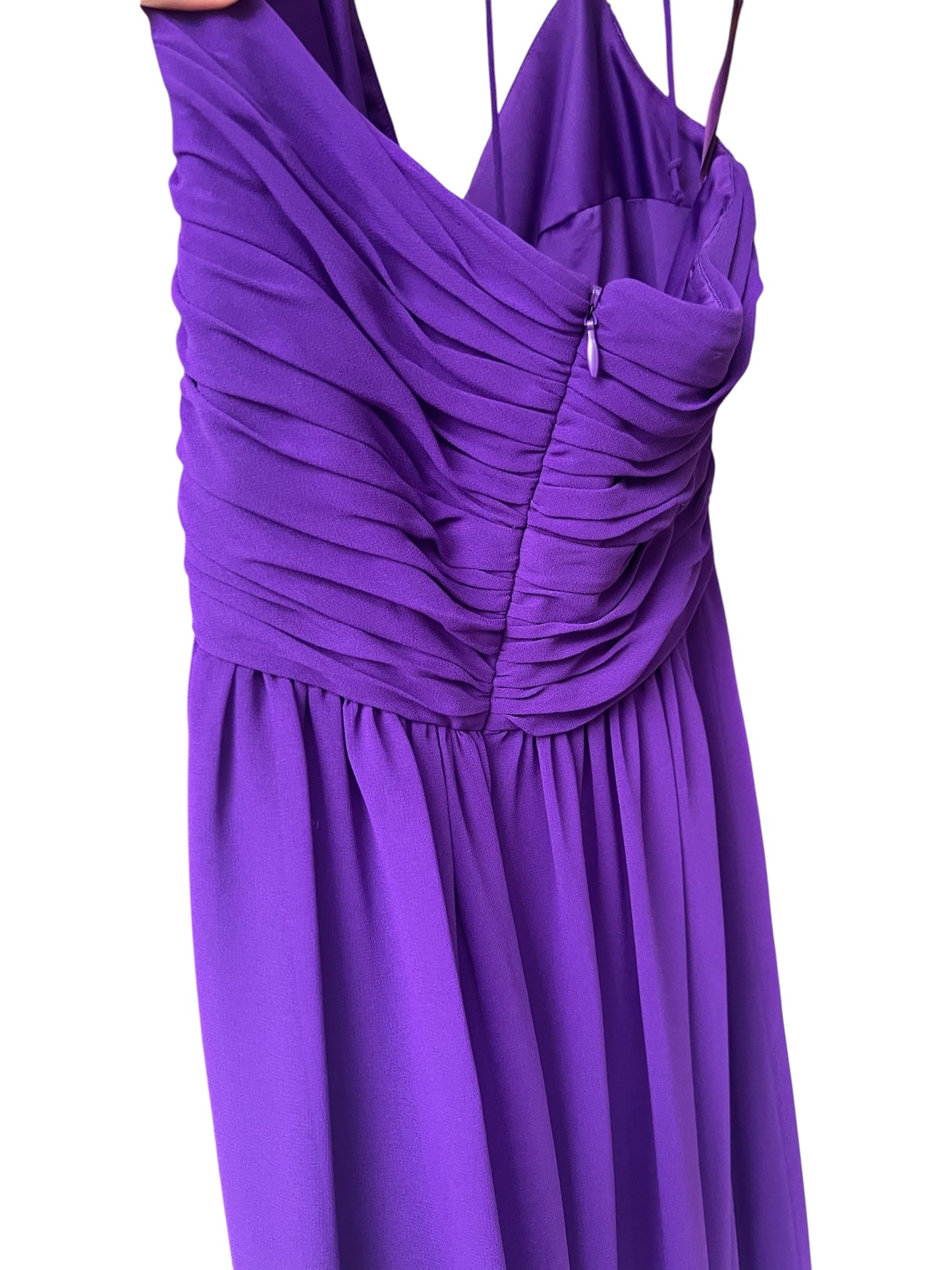 Ralph Lauren Evening Long Purple Halter Dress, Size 12