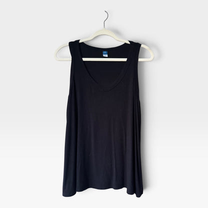 Old Navy Luxe Black Relaxed Fit Tank Top, Size M