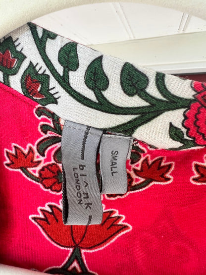 Bl^nk London, Anthropologie, Stephanie Top, Red Floral, Boho, Size S