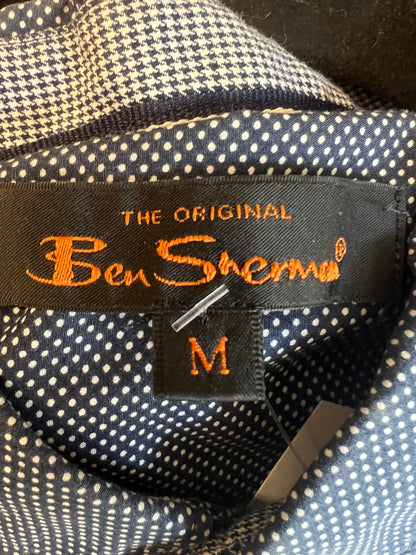 Ben Sherman Vintage Y2K Button Up Blue Dot Shirt, size s