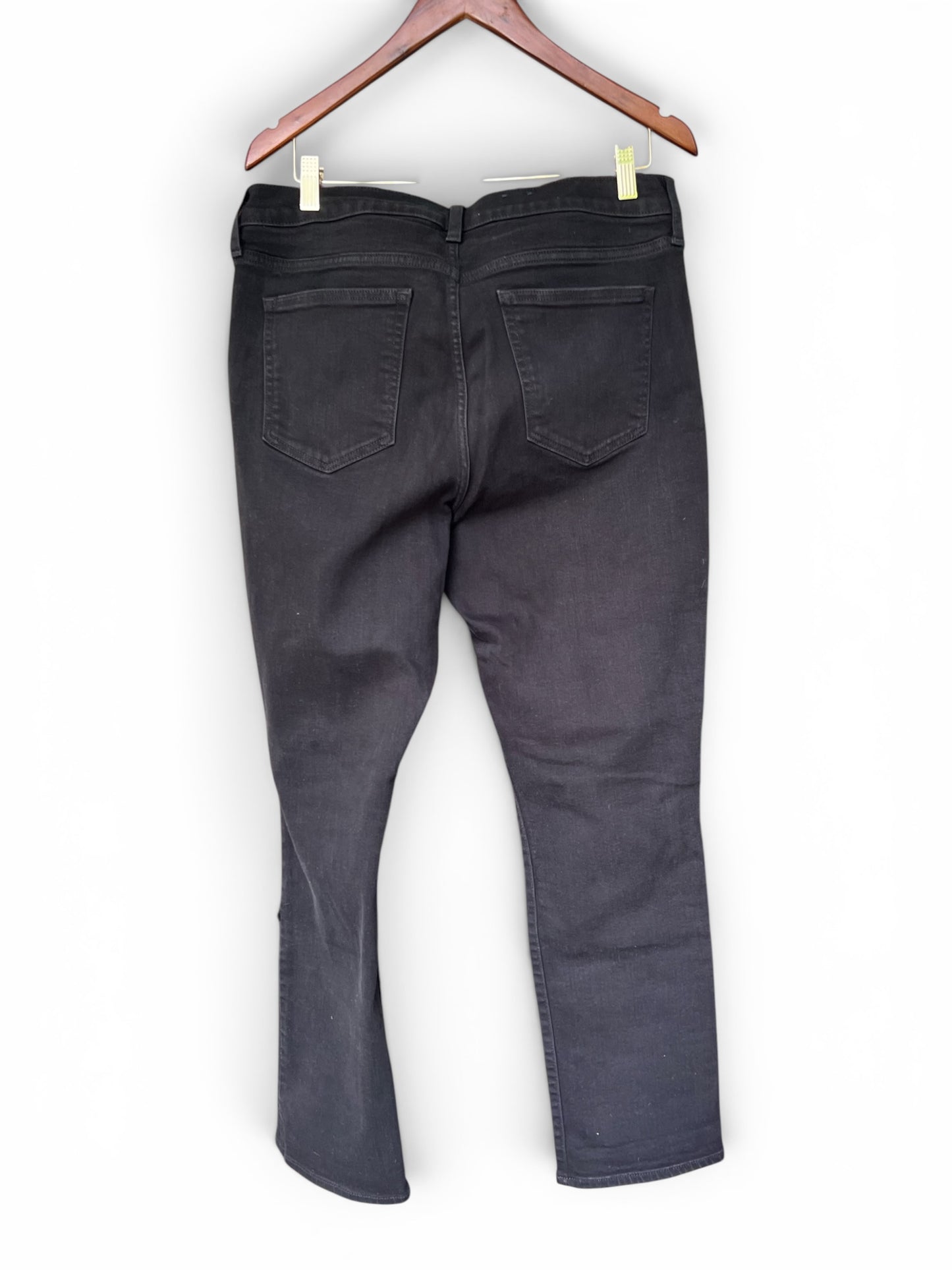 Gap Classic Straight Mid Rise Black Jeans, Size 16 / 33