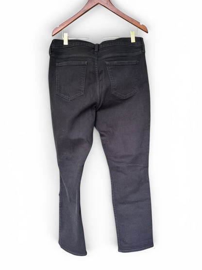 Gap Classic Straight Mid Rise Black Jeans, Size 16 / 33