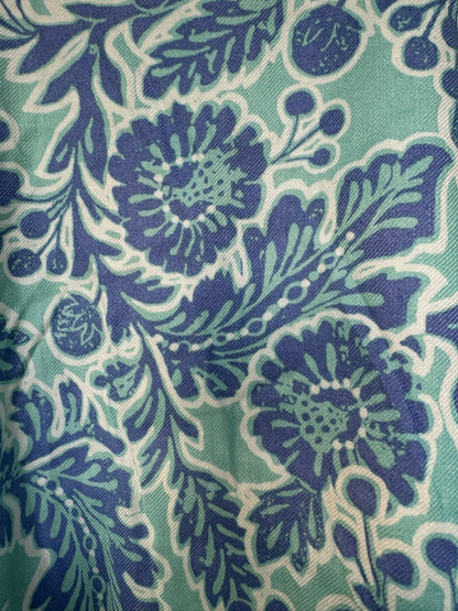 Sigrid Olsen Signature Blue Green Coastal Floral Duster Jacket, Size XL