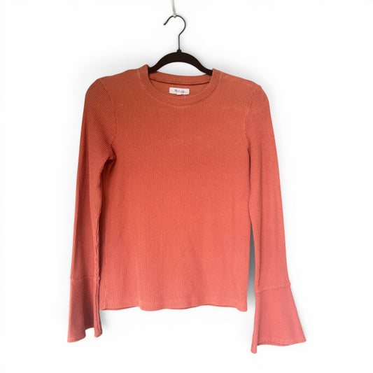 Madewell Rust Color Long Sleeve Shirt, Size S