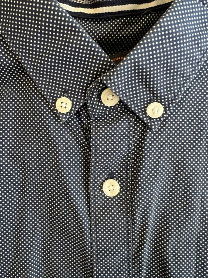 Ben Sherman Vintage Y2K Button Up Blue Dot Shirt, size s