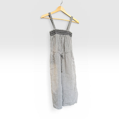 Universal Thread Gray/White Striped Jumpsuit, size xs