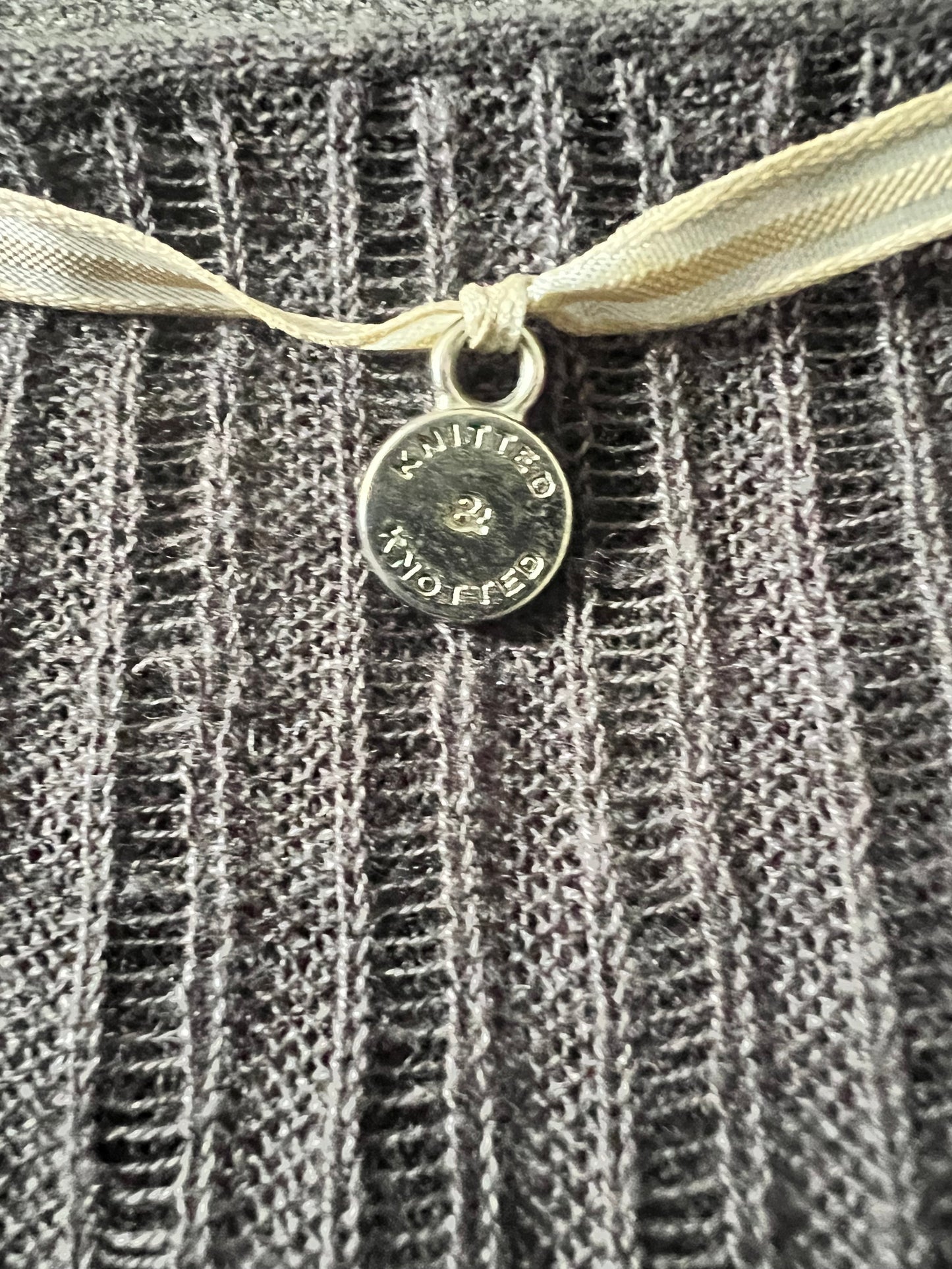 Anthropologie Knitted & Knotted Gray 100% Linen Cardigan Sweater, size s