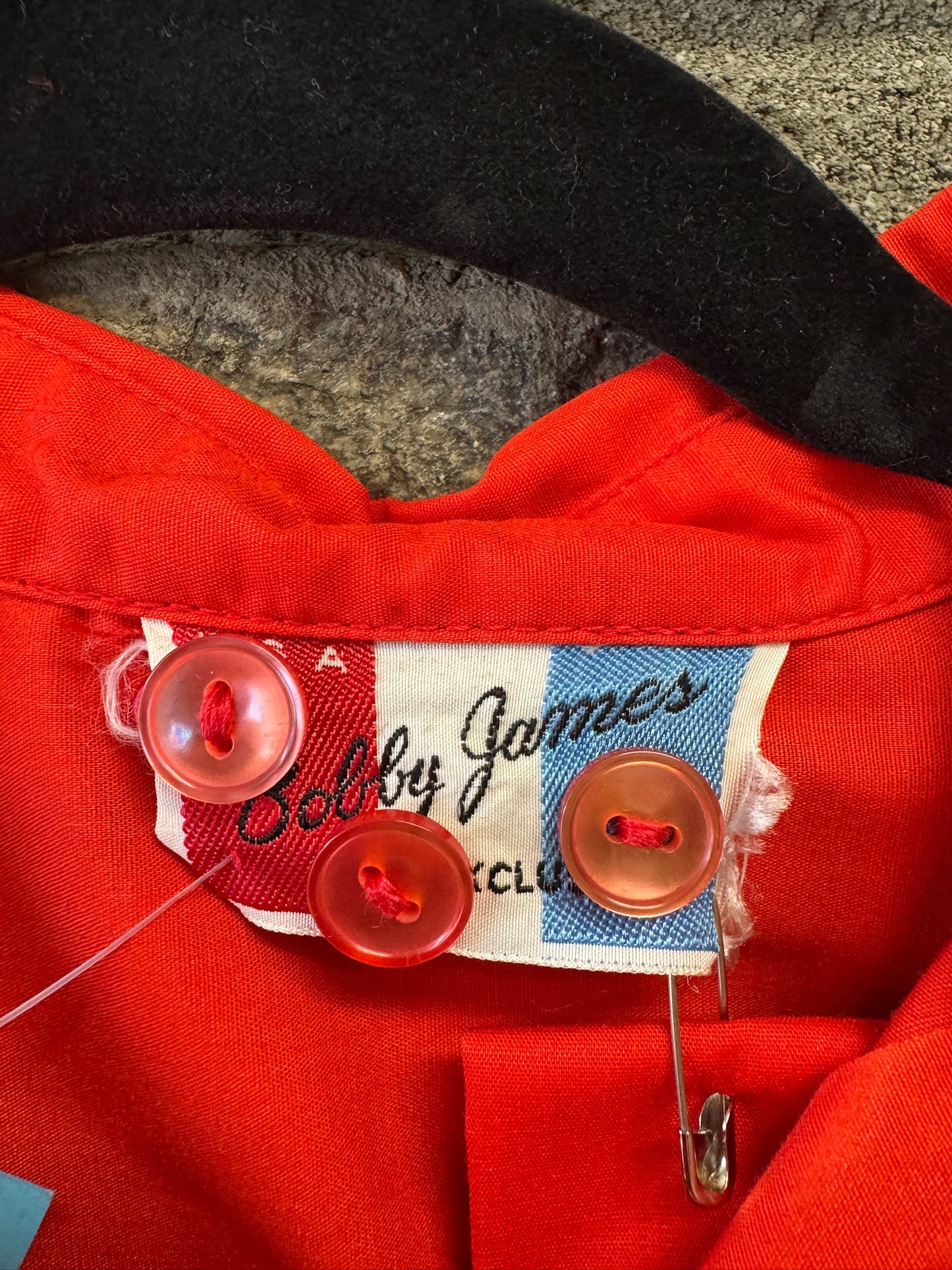Vintage 1950s Red Ohio Dress, size l/xl