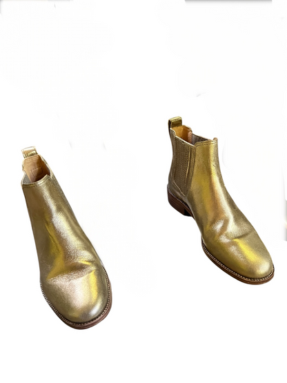 Madewell Gold Booties, size 6.5