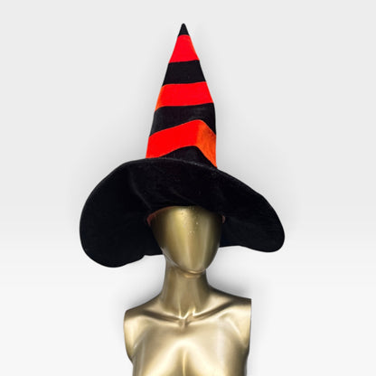 Witch’s Hat, Black & Orange Striped, Halloween, Adult Costume