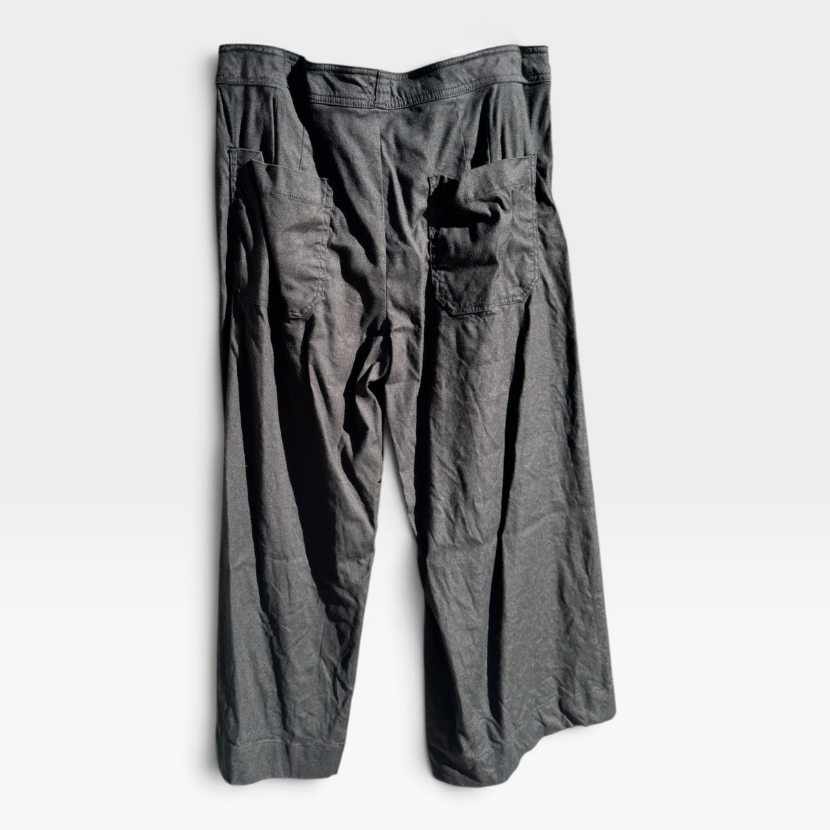Anthropologie Maeve The Colette Crop Wide-Leg Pants, Black, Size 31P