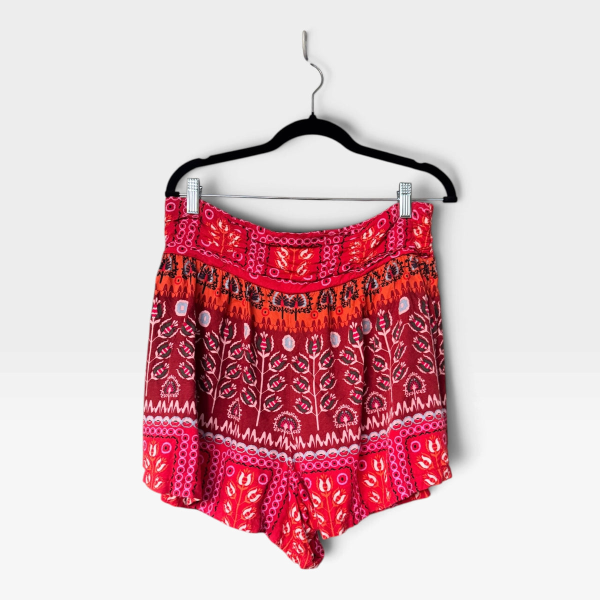 Anthropologie Shorts, Wide-Leg, Ruched, Pull-On, Elastic Waist, Size L