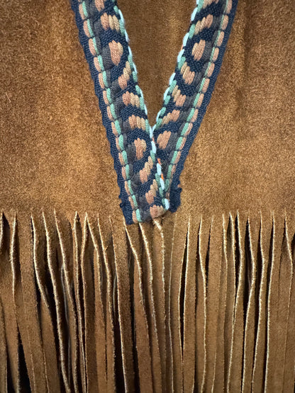 Vintage Suede Fringe Vest