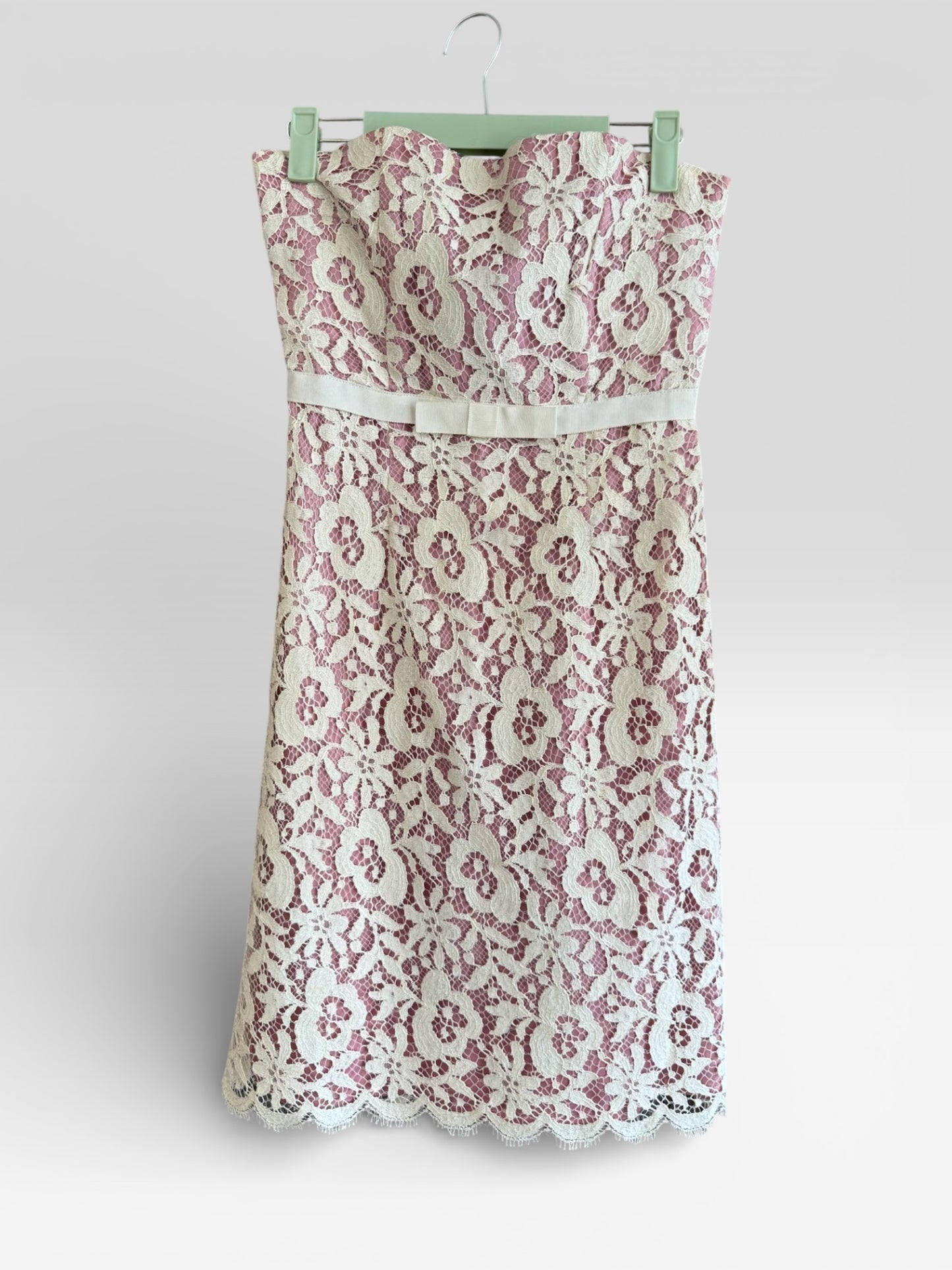 Jill Michelle Lace Strapless Mini Dress, size 2