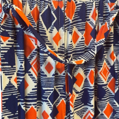 Vintage 60’s Mod Print Wide Leg Jumpsuit, size m