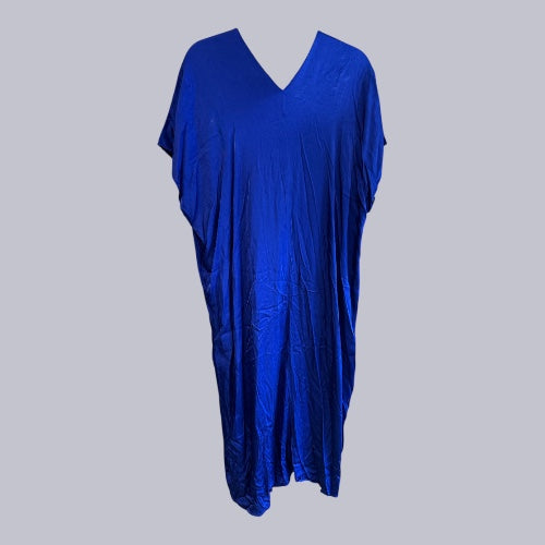 Zara Gorgeous Silky Blue Caftan Dress, size xs