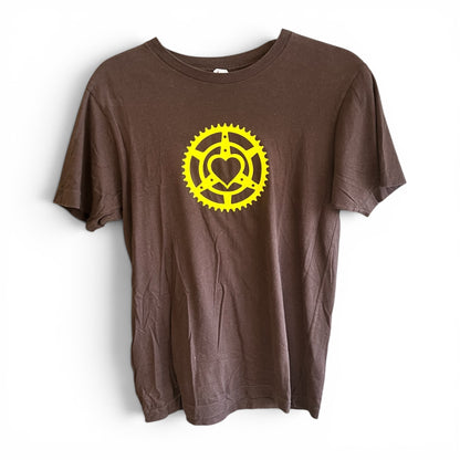 Bicycle Chain Ring T-Shirt, Royal Apparel, Brown, size s