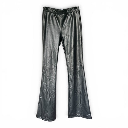 Rewash Faux Leather Pull-On Style Bootcut Black Pants, Size M