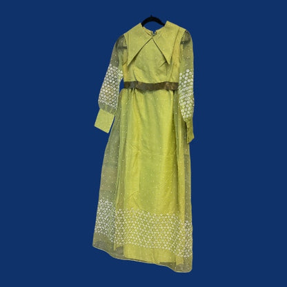 1970s Green Formal Dress/Gown, size s