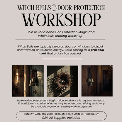 POSTPONED due to Snowstorm — New Date TBA — Witch Bells Protection Magic Craft Workshop