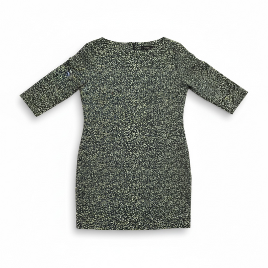 Cos Geometric Print Dress, EUC, Blue and Green, 3/4 Sleeves, Size 10